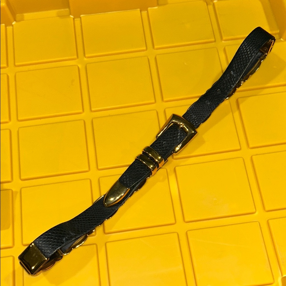 Vintage St Maarten leather safari belt